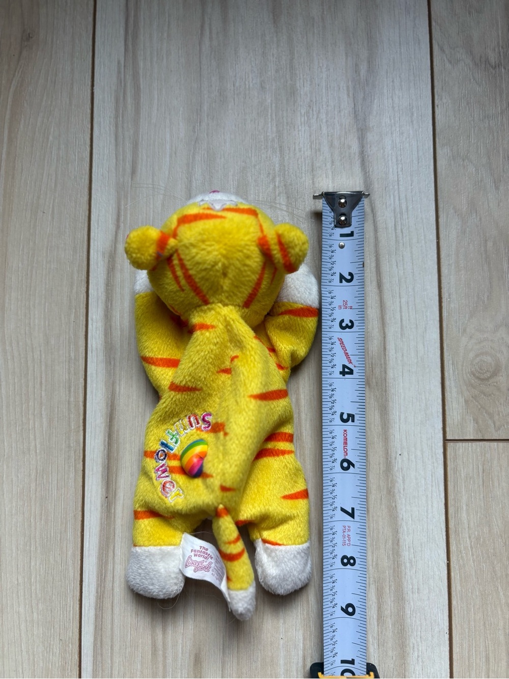 Vintage Lisa Frank Sunflower Yellow Orange Tabby Cat Plush Bean Bag Toy 8” - Picture 7 of 9